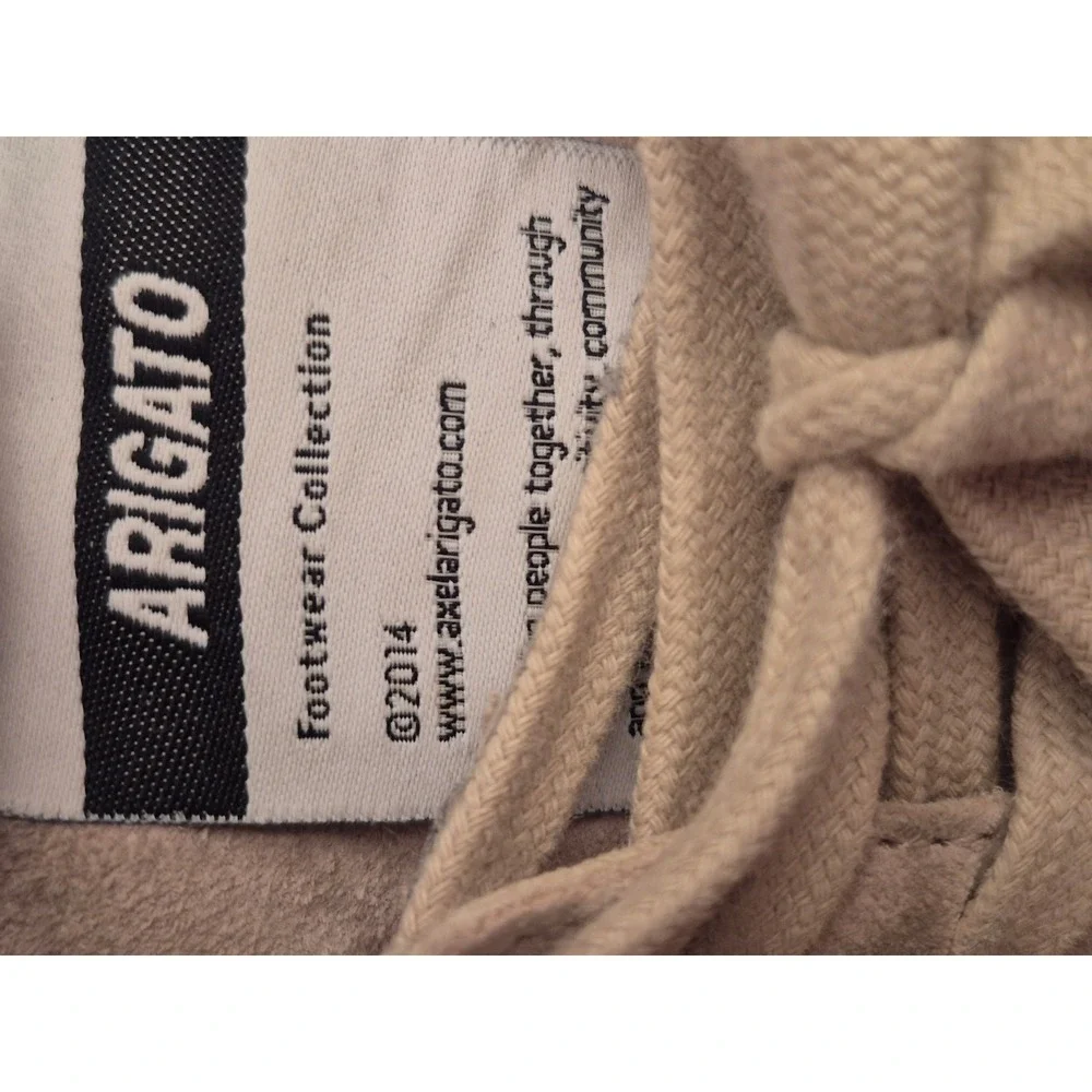 Axel Arigato Dice Lo Beige Gray Suede Navy Leather Low Top Sneakers Mens Sz 9 - Picture 6 of 14